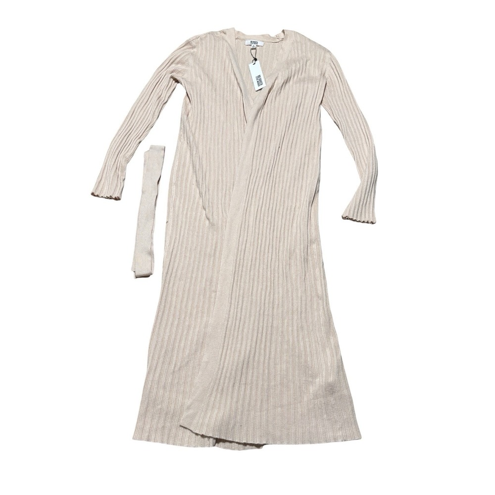 NWT BB Dakota Alabaster Open Front Cardigan Sweater Size Small 17 x 44